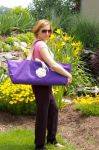 White N'Purple Yoga & Pilates Bag